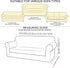 TIANSHU Stretch Loveseat Cover, Durable Loveseat Slipcover with Jacquard Fabric, 1-Piece Non Slip Couch Cover for 2 Cushion Couch, Stay in Place Furniture Cover for Loveseat (Loveseat, Light Gray)
