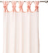 Madison Park Rosette Floral Embellished Cuff Tab Top Solid Single Window Treatments Curtain Panel Drape for Bedroom Living Room and Dorm, 50"x84", Blush