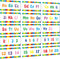 Alphabet Banner Number Banner Alphabet Wall Classroom Decorations Bulletin Board Border with Adhesive Glue Point Dots for Toddler Kids Students