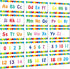 Alphabet Banner Number Banner Alphabet Wall Classroom Decorations Bulletin Board Border with Adhesive Glue Point Dots for Toddler Kids Students