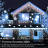 Hezbjiti Christmas Decorations Lights Outdoor, 400 LED 32.8 FT 8 Modes 75 Drops Fairy String Curtain Lights for Christmas Decor Eaves Window Party Yard Garden Indoor (Cold White)