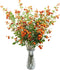 Burnt Orange Small Roses, 6 pcs Fall Artificial Flowers, 26 Flower Heads per one, a Total of 156 Flower Heads, Suitable Family DIY Wedding Party Table Bride Holding and Other Home Autumn Decoration