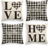 AVOIN Family Saying Buffalo Plaid Throw Pillow Cover, 18 x 18 Inch Holiday Love Home Easter Day Fall Cushion Case for Sofa Couch Set of 4