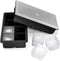 Vremi Stackable Large Ice Cube Trays ” Pack of 2 Silicone Trays ” 8 Cubes per Tray ” Ideal for Cocktails, Frozen Treats, Soups, Sauces, and Baby Food ” BPA Free with Frost Resistant Lids ” Black