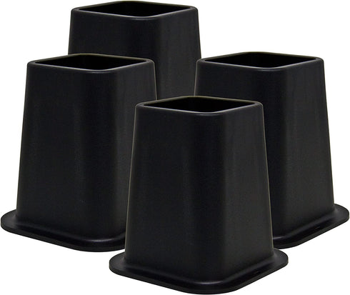 Kings Brand Furniture - Heavy Duty 6-inch Bed Risers, Furniture Riser, Great for Under Bed Storage, Set of 4