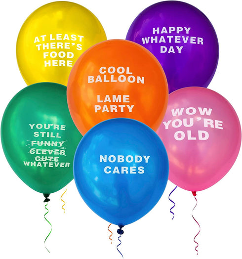 Kipi Toys Funny Party Abusive Balloons 24 Pcs Jumbo Pack Birthday Humor Fun Prank Gag Balloon Joke Special Decoration Gift Present for Old Adults College