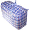 Jumbo Plastic Checkered Storage Laundry Shopping Bags W. Zipper & Handles Size=27" x 25" x5" (6 Pack)