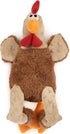 goDog Action Plush Rooster Animated Squeaky Dog Toy, Chew Guard Technology - Brown, One Size