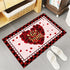 ALAGEO Valentine's Day Doormat Red Love Heart with Rose Flowers Entrance Mat Be Mine Farmhouse Buffalo Plaid Valentine Decorative Floor Mat Non Slip Washable Welcome Mats for Home Decor