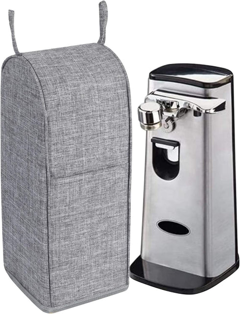 Qchengsan Can Opener Cover,Dust-Proof Protection Cover,Grey Appliance Cover, Knife Sharpener Electric Cover Machine Washable (Gray,Not Include Opener)