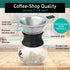 Coffee Gator Pour Over Coffee Maker - 10.5 oz Paperless, Portable, Drip Coffee Brewer Pour Over Set w/ Glass Carafe & Stainless-Steel Mesh Filter, Black
