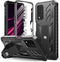 for T-Mobile REVVL V Plus 5G Case: Built-in Screen Protector Kickstand Full Body Dual-Layer Protective Shockproof Heavy-Duty Military Grade Tough Rugged SOiOS Phone Cover - Black