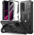 for T-Mobile REVVL V Plus 5G Case: Built-in Screen Protector Kickstand Full Body Dual-Layer Protective Shockproof Heavy-Duty Military Grade Tough Rugged SOiOS Phone Cover - Black