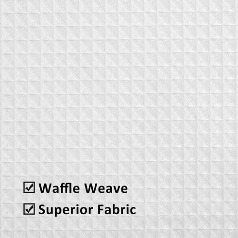 Waffle Weave Shower Curtain with Snap-in Fabric Liner & Hooks Set: Hotel Style & Top Sheer Window, Double Layers & Machine Washable for Easy Clean, 71x72, White