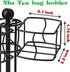 NHZ Tea Bag Storage and Organizer, Tea Bag Holder Black Powder Coated Stainless Steel for Tea and Coffee Box. Organize 60 Tea Bags- Tea Holder for Tea Bags 6 Compartments with 10 Bags in Each.