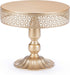 Hotity Set of 3 Cake Stands Round Modern Cake Stand Set Metal Cupcake Dessert Display Stand, Light Gold