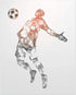 Soccer Geometric Wall Art Prints - Particle Silhouette Set of 4 (8x10) Poster Photos - Man Cave- Bedroom Decor