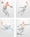 Soccer Geometric Wall Art Prints - Particle Silhouette Set of 4 (8x10) Poster Photos - Man Cave- Bedroom Decor