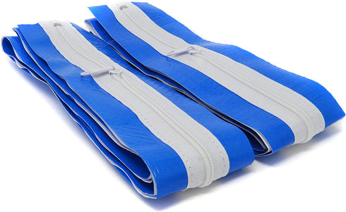 Zip-Up Products ZIP7.3TWB Peel & Stick Zipper Door 84" x 3" Twin Pack, Blue