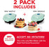 Dash Mini Maker Waffle Maker + Griddle, 2-Pack Griddle + Waffle Iron - Aqua