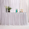 6ft/183cm White Tulle Tutu Table Skirt, Wedding Bridesmaid Sister Costume,Party Skirt, Rectangle Or Round Decorative Table Decoration, Fashion Deluxe Romantic Birthday Party Baby Shower (Wave)