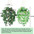 Cocoboo 2 Pack Artificial Hanging Plants Decor,Fake Hanging Plants with Potted Greenery Vine for Wall Indoor Outdoor Decoration