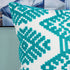 Teal Farmhouse Embroidered Decorative Pillow Covers Morocco Boho Diamond Couch Sofa Throw Cushion Cases Living Room Pillowcases,Pack 2,18x18