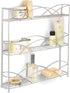 Freestanding Countertop or Wall Mount 3-Tier Spice Rack Organizer for Storing Bottles of Spices, Sauce, Dressing, Condiments, Vitamins & More, Great for Kitchen, Cupboards, Cabinet, Pantry, Silver