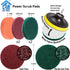 Drill Brush Attachment Set, Scrub Brush Power Scrubber Drill Brush Kit(11 Pieces), Scouring Pad All Purpose Cleaning Kit for Bathroom, Toilet, Grout, Floor, Tub, Shower, Tile, Auto, Sinks, Kitchen