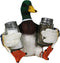 River's Edge Products Salt and Pepper Shakers, Mallard Duck, Poly Resin and Glass Matching Set
