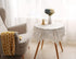 HOMECOOL Square Small Table Cloth - 2PCS Ivory Crochet Tablecloth for Round Coffee Table 35 X 35 Inch ( 89cm X 89cm)