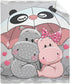Nagasena Hippos with Umbrellas Fluffy Blanket Warm Bed Throws for Sofa and Pet,Ultra Luxurious Warm and Cozy for All Seasons 40"X30" XSmall for Pets/Toddler