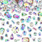 320 Pieces Sew on Rhinestone Sew Crystals Acrylic Gems Sewing Claw Rhinestone Flatback Gemstones with Hole Silver Prong in Mix Shape Mixed Size for DIY Crafts Clothes Shoes Bag Decoration (Crystal AB)