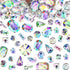 320 Pieces Sew on Rhinestone Sew Crystals Acrylic Gems Sewing Claw Rhinestone Flatback Gemstones with Hole Silver Prong in Mix Shape Mixed Size for DIY Crafts Clothes Shoes Bag Decoration (Crystal AB)