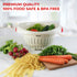 European Made Colander/Strainer, Heavy Duty Deep for Draining Pasta, Lettuce, Vegetables and Fruit, Dishwasher Safe, Beige