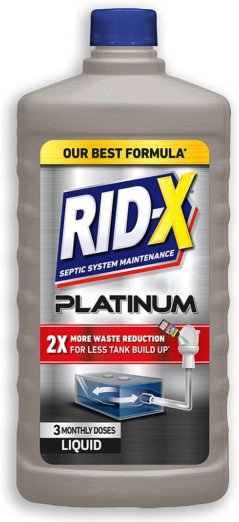 Rid-X Platinum Septic System Maintenance, Liquid, 24 Fl Oz