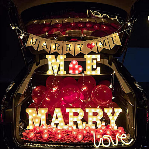 Sunnyglade Decorative LED Letter Lights SignLight Up Marquee Letters for Wall Wedding Birthday Party Christmas Home Bar Decoration(1)