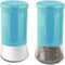 Home Basics Essence Collection Salt and Pepper Shaker Set, Turquoise Blue
