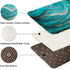 Britimes Bathroom Rug Set of 3, 3 Pieces Bath Mats Set for Bathroom, Green Marble Ripples No Silp Washable Cover Floor Rug Decorations for Kitchen Bathroom Bedroom