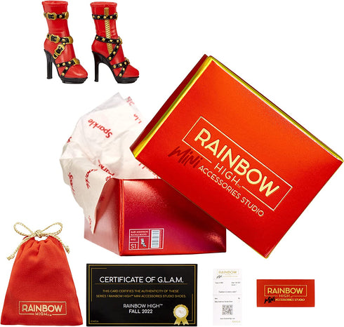 Rainbow High- Mini Accessories Studio Shoes 25+ high-end Mystery Surprise Fashion Collectibles. Mix & Match on Fashion Dolls. Great Gift for Exclusive Outfits. Kids 6-12 Years Old and Collectors