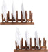 MyGift Brown Wood Dish Drying Rack, Kitchen Countertop Plate Display Holder with 6 Slots, Set of 2