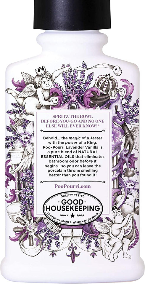 Poo-Pourri Lavender Vanilla Scent Before-You-Go Toilet Spray 4 oz Bottle, 4 Fl Oz, 4 Fl Oz