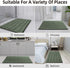 Easy-Going Luxury Chenille Striped Pattern Bath Mat, 20x32 in, Soft Plush Bath Rug, Absorbent Bathroom Rug, Non Slip Perfect Carpet Rugs for Shower, Bedroom, Front Door, Enterway (Greyish Green)