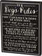 Primitives by Kathy 31243 The Dog's Rules Box Sign, 13.25" x 17"
