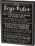 Primitives by Kathy 31243 The Dog's Rules Box Sign, 13.25" x 17"