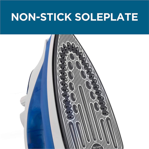 Commercial Care 1200 Watts Steam Iron with 9.5 Ounce Water Tank, Ceramic Soleplate CCSI800