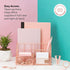 Rose Gold Desk Accessories, Desk Organizer & Office Decor for Women, Office Supplies Pen Holder | Paper & Binder Clips Included - Features 5 Compartments + Drawer | The Wire Collection