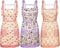 3 Pieces Kitchen Floral Aprons Soft Flower Aprons Women Chef Aprons Adjustable Cooking Aprons with Pockets for Kitchen Cooking Baking Gardening Household Cleaning Supplies, 3 Colors
