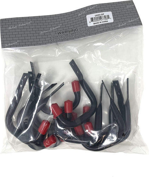 Tetra-Teknica UHK03-DP Heavy Duty Garage Storage Utility Hooks, Color Black, 12 per Pack