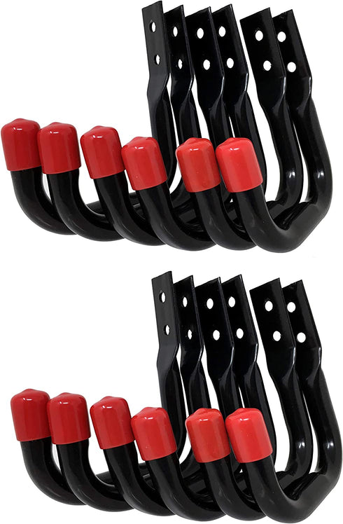 Tetra-Teknica UHK03-DP Heavy Duty Garage Storage Utility Hooks, Color Black, 12 per Pack